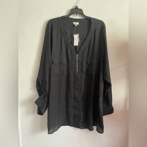 Avenue Elegant Black Blouse